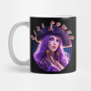 Girl power, violet eyed pirate Mug